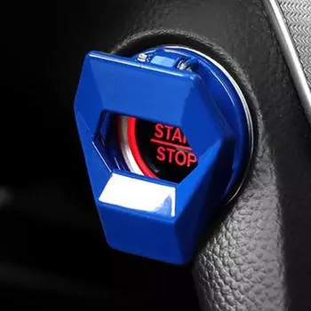 Металлическая крышка кнопки двигателя автомобиля, защита зажигания, декоративная крышка с защитой от царапин, крышка переключателя автоматического запуска и остановки чёрный