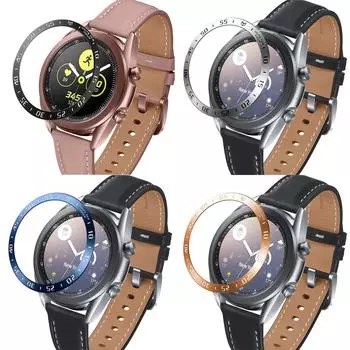Металлическая крышка, стальной ободок, кольцо для Galaxy Watch 3, 45 мм, стальной корпус золотой