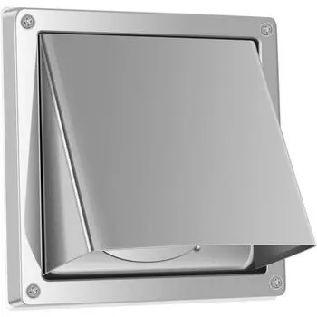 Металлическая крышка вентиляционного отверстия сушилки для улицы с резиновым амортизирующим обратным клапаном, наружная вытяжка из нержавеющей стали для дома 1PC