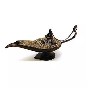 Металлическая лампа Аладдина Чираг ручной работы из латуни (Золотой, 8 дюймов)