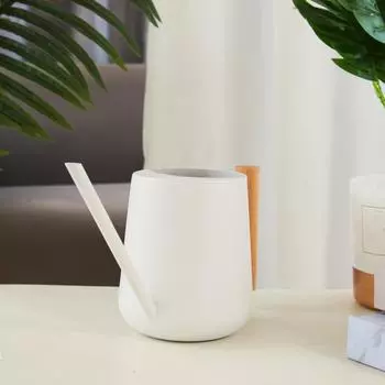 Металлическая лейка для помещений, 900 мл, с длинным носиком, легкий доступ для комнатных растений, бонсай и садового декора чёрный