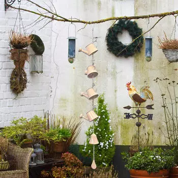 Металлическая лейка в деревенском стиле 107 см, подвесной декор в виде колокольчика для отличного дисплея белый