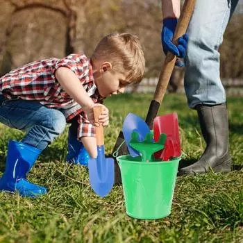 Металлическая лопата цвета конфет, вилка, совок, грабли, садовый инструмент, мастерок, детский садовый инструмент style3