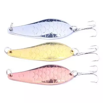 Металлическая ложка с блестками, спиннинговая приманка, спиннинговая искусственная приманка для ловли ложкой