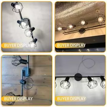 Металлическая люстра, светодиодная потолочная подвесная лампа с цоколем E14, регулируемый угол наклона, внутреннее освещение для домашнего декора, потолочный светильник с железной рамой NO Light Bulb