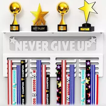 Металлическая медаль крючок сращивание трофей основание So She Did алфавит силуэт трофей дисплей стенд настенное украшение 40cm