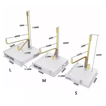 Металлическая минеральная витрина с акриловой основой для шариковой основы, каменная полка, украшение дома, ремесла