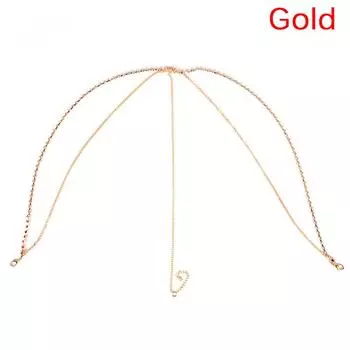 Металлическая многослойная цепочка на голову в стиле бохо, повязка на голову, свадебная прическа, аксессуары для волос золотой