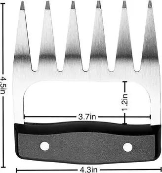 Металлическая мясорубка Bear Claw Вилки для мяса из нержавеющей стали с ручкой Барбекю Мясорубка для вытягивания и измельчения Сверхострые лезвия