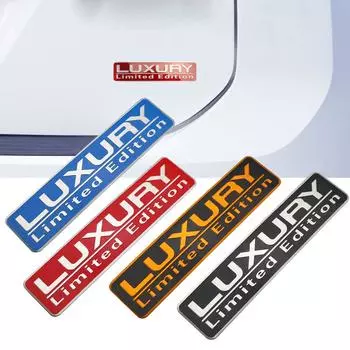 Металлическая наклейка Chrome Luxury Limited Edition Наклейки на автомобиль Кузов Багажник Эмблема Значки Наклейки Универсальная внешняя наклейка на автомобиль чёрный