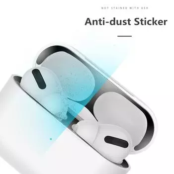 Металлическая наклейка для защиты от пыли для чехла AirPods Pro, защитная наклейка от пыли для Apple AirPods pro for Airpods Pro красный