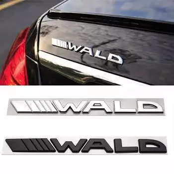 Металлическая наклейка на боковую часть кузова автомобиля, эмблема на багажник для WALD Logo W204 W205 W203 W210 W176 CLS GLE GLA SLK чёрный