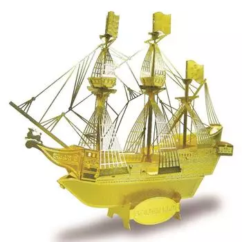 Металлическая нано-головоломка Gold Series Golden Hind