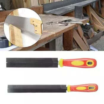 Металлическая напильник для стали Металлический рашпиль Напильник для дерева Деревянный напильник Точилка для стальных напильников с резиновой ручкой для металлообработки Деревообработка 6INCH