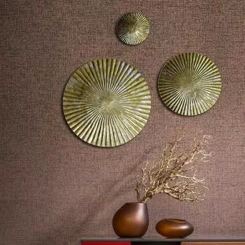 Металлическая настенная скульптура Art-Настенная подвеска Современное уникальное искусство для домашнего офиса Спальня Декор номеров для гостей 16 X 11,5 дюймов, Золотой 16 x 11 x 6 in