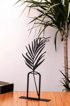 Металлическая настольная декоративная фигурка Muyika, ваза с листьями Bbl-bbl-m