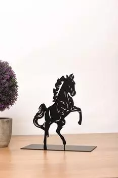 Металлическая настольная фигурка Muyika «Гарцующая лошадь» 21x14см Bbl-m