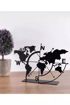 Металлическая настольная фигурка Muyika Карта мира 18x26см Bbl-m