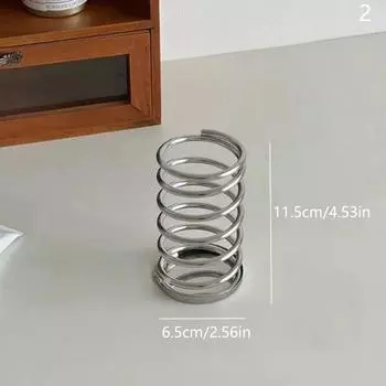 Металлическая настольная стойка для хранения зубных щеток/кистей для макияжа/канцелярских принадлежностей/украшений для столовых приборов, выдолбленный орнамент, аксессуар для ванной комнаты L2