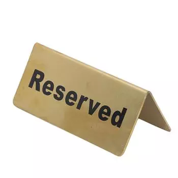 Металлическая настольная вывеска, прочная, из нержавеющей стали, двухсторонняя, экономящая место, золотая настольная вывеска для вечеринки