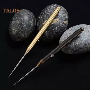 Металлическая нержавеющая пружинная выдвижная зубочистка Push-Pull для фруктов Вилка для спорта на открытом воздухе Пеший туризм