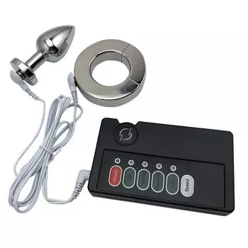 Металлическая нержавеющая сталь взрослая сексуальная электрическая шоковая анальная пробка кольцо с грузом необычная игрушка-стимул игрушки принадлежности A Style