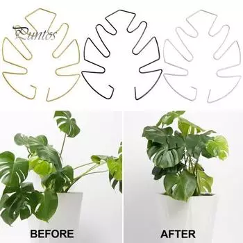 Металлическая опора для стебля растения, зажим для монстеры, держатель для стебля растения, стабилизатор для монстеры, держатель для захвата для вьющихся растений S 1pc белый