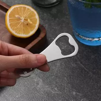 Металлическая открывалка для пивных бутылок в форме улыбающегося лица, открывалка для бутылок из нержавеющей стали, кухонные принадлежности