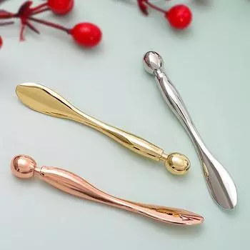 Металлическая палочка для массажа лица, аппликатор для крема для глаз против морщин, маска для смешивания, лопаточка, совок для глаз, массажный салон, инструмент для ухода за лицом золотой