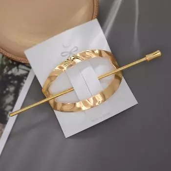 Металлическая палочка для волос с геометрическим принтом золотого, серебряного цвета, женский держатель для хвоста, инструменты для укладки, модные аксессуары, корейские вилки, заколка для волос, ювелирные изделия