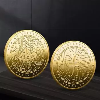 Металлическая памятная монета биткойн, файл Fil, виртуальная коллекция монет Ribo, памятный цифровой сувенир 40*3 золотой