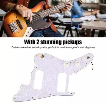 Металлическая пластиковая накладка с предварительной проводкой для гитары, защита от царапин, задняя панель, набор аксессуаров, белый жемчуг GP505
