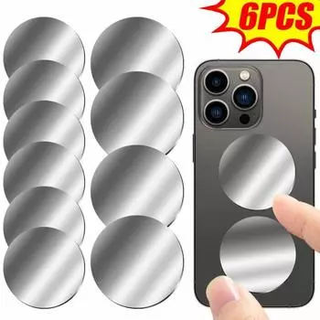 Металлическая пластина для магнитного автомобильного держателя телефона, универсальная автомобильная подставка для смартфона, двухсторонняя клейкая железная пластина, наклейка для намагничивания