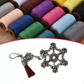 Металлическая пластина для намотки ниток для вышивки крестом, органайзер для шпуль для рукоделия красный