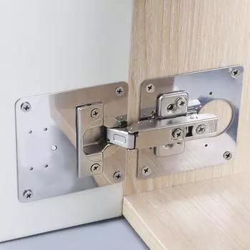 Металлическая пластина для ремонта петель для ремонта мебельных шкафов, детали дверных петель, аксессуары для мебельной фурнитуры, серебристый/черный