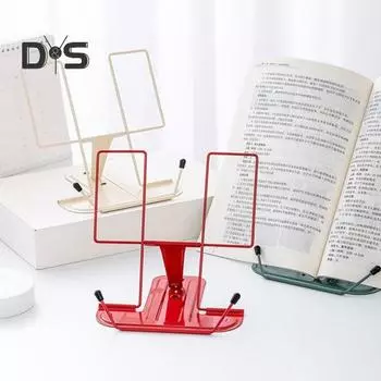 Металлическая подставка для книг для чтения, регулируемая подставка, держатель для книг с зажимами для страниц, настольный держатель для документов, подставка для набора текста, рецептов, учебников, планшетов, нот слоновая кость