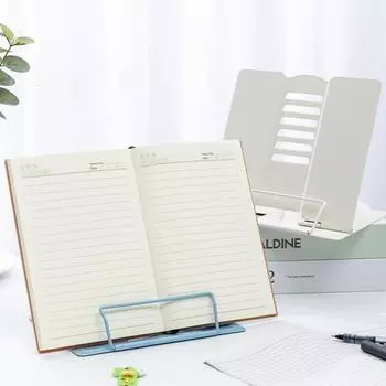 Металлическая подставка для книг, регулируемая по углу наклона, устойчивая поддержка, экономит место, предотвращает боль в шее, складная эргономичная подставка для планшета кофейный