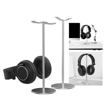Металлическая подставка для наушников, стильный настольный держатель для игровой гарнитуры для дома, офиса и игровых наушников, крепление для дисплея B чёрный