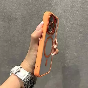 Металлическая подставка для объектива, прозрачный чехол Magsafe для iphone 15 Pro Max 14 13 11 12 Pro Max Plus, защитный чехол для камеры с беспроводной зарядкой For iphone15