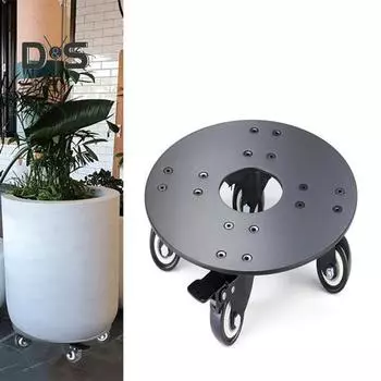 Металлическая подставка для растений с колесами, прочная тележка для растений с фиксируемыми роликами, максимальная нагрузка 500 фунтов, передвижная подставка для растений для использования в помещении и на открытом воздухе 12Inch