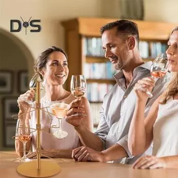 Металлическая подставка для шампанского, 3-х уровневая стойка для бокалов для вина, для вечеринок, вмещает 12 бокалов, устойчивая конструкция, предотвращающая проливание, подставка для коктейлей чёрный