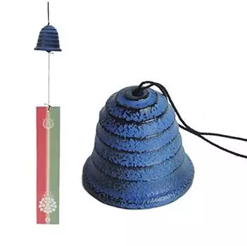 Металлическая подвеска Nanbu Wind Chime от префектуры Иватэ Kawamotoya Chaho Ripple (Голубое небо) небесно-голубой