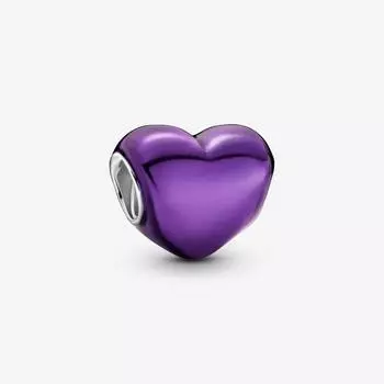 Металлическая подвеска в виде фиолетового сердца 799291C01