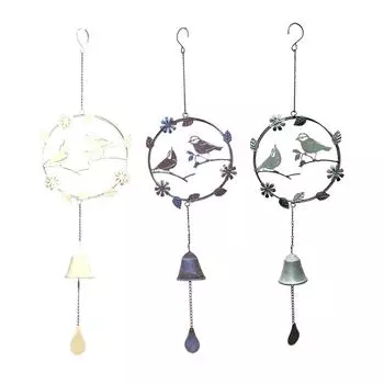 Металлическая подвеска в виде колокольчика для ветра, подарочная настенная подвеска для балкона, украшение для дома, патио белый