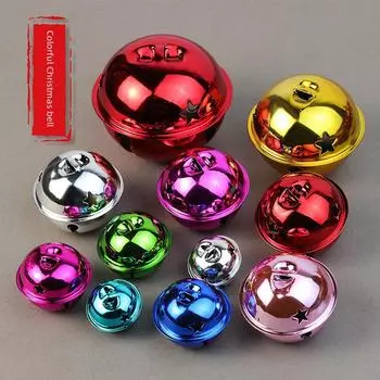 Металлическая подвеска в виде красочной пятиконечной звезды с колокольчиком для животных - рождественское украшение Diameter 3cm серебряный