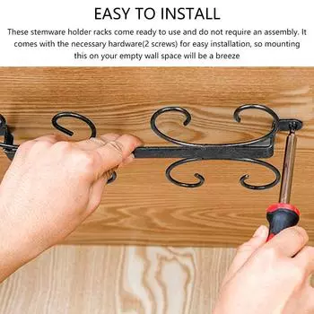 Металлическая полка для бокалов для вина, держатель для подвешивания бокалов под шкафом, держатель для хранения бокалов для бара, кухни, полка для бокалов для вина, органайзеры, инструменты