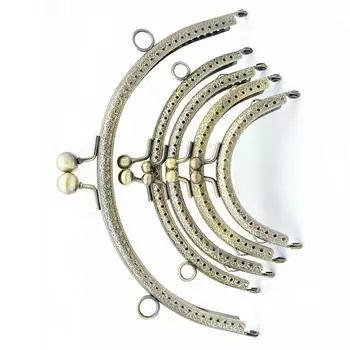 Металлическая полукруглая рамка Diy, кошелек с ручкой, сумки для монет, металлическая застежка-поцелуй, замковая рамка 8.5cm