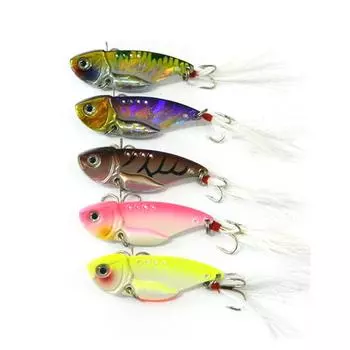 Металлическая приманка 11 г/5,5 см, 5 цветов, приманка VIB, рыболовная ложка, тонущие снасти для воблера