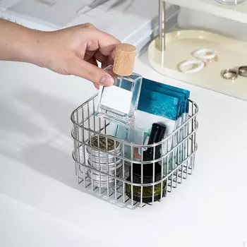 Металлическая проволочная корзина для хранения фруктовница сушилка для дома каркасная железная коробка для 11.2x11.2x10.2cm