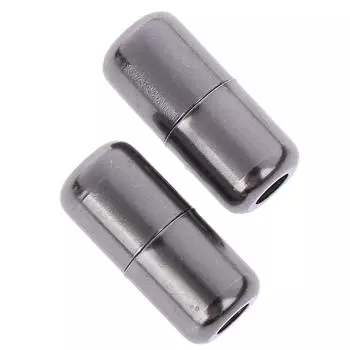 Металлическая пряжка - застёжка для ленивых плоских шнурков без завязывания. 2 шт чёрный